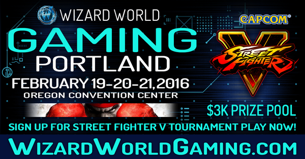 Street Fighter V at Wizard World Gaming events throughout 2016